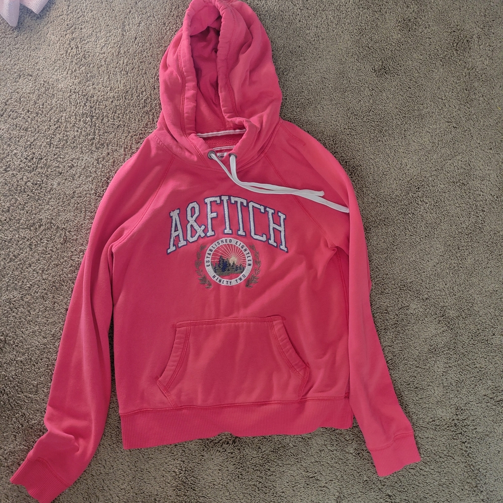 Abercrombie & Fitch Coral Hoodie Sweater